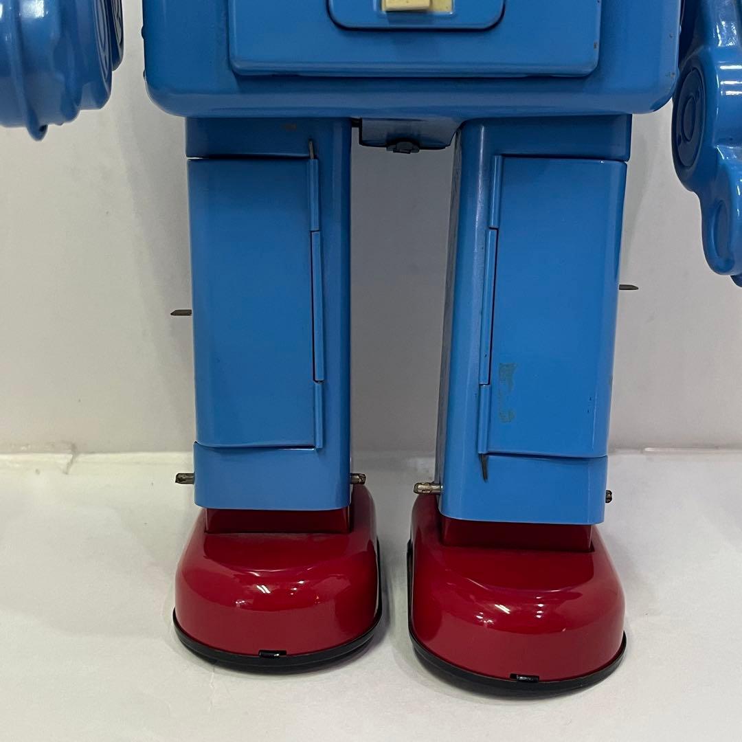 HAHATOY スモーキング スペースマン ブリキロボット 玩具 青