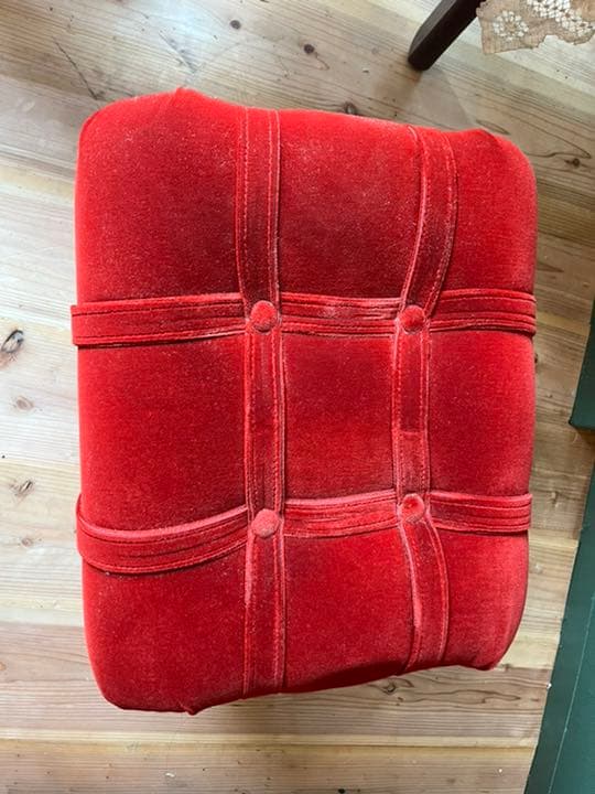 赤 椅子 スツール インテリア アンティーク ビンテージ 昭和レトロ 当時物