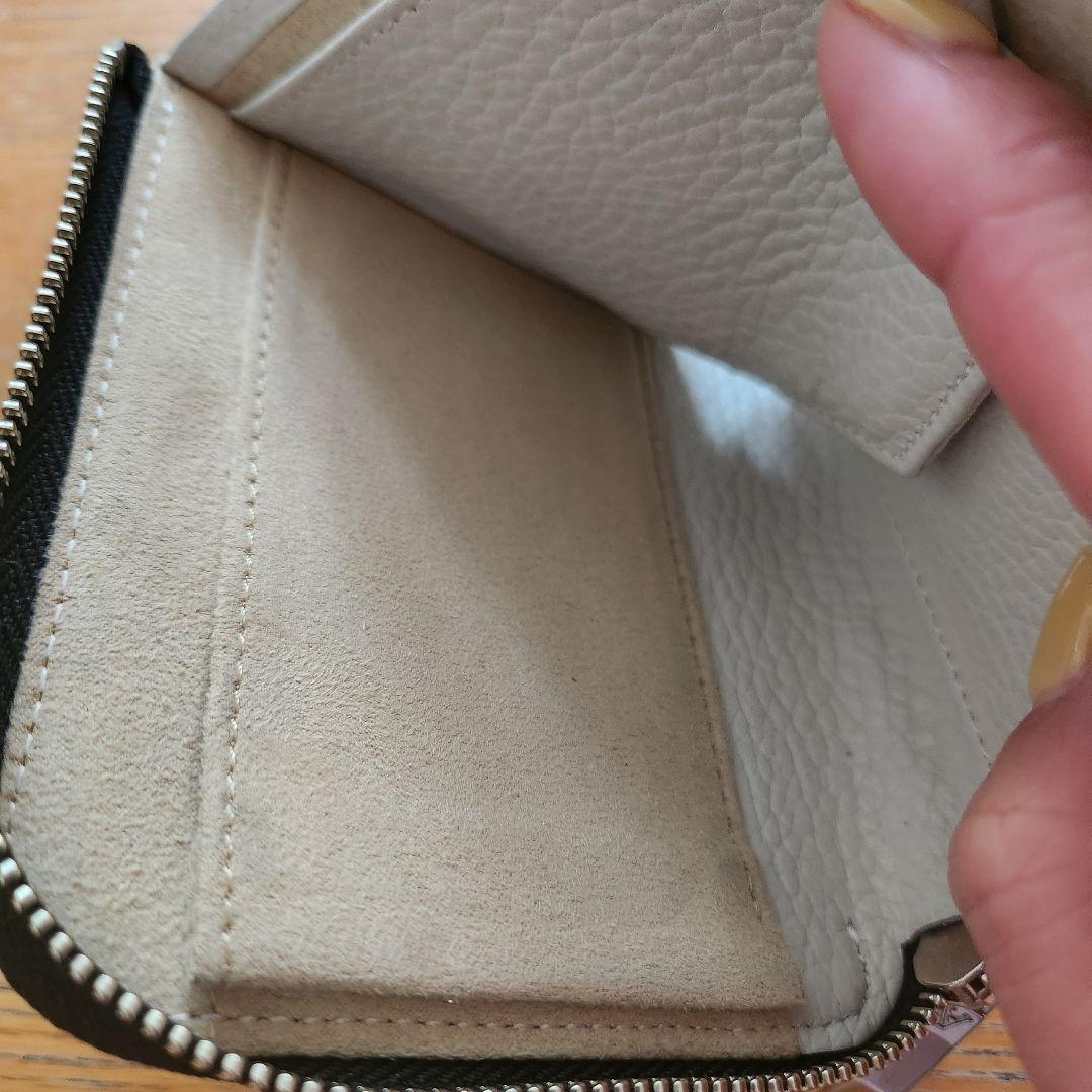 ATAO パンダ ホワイトレザー折り財布