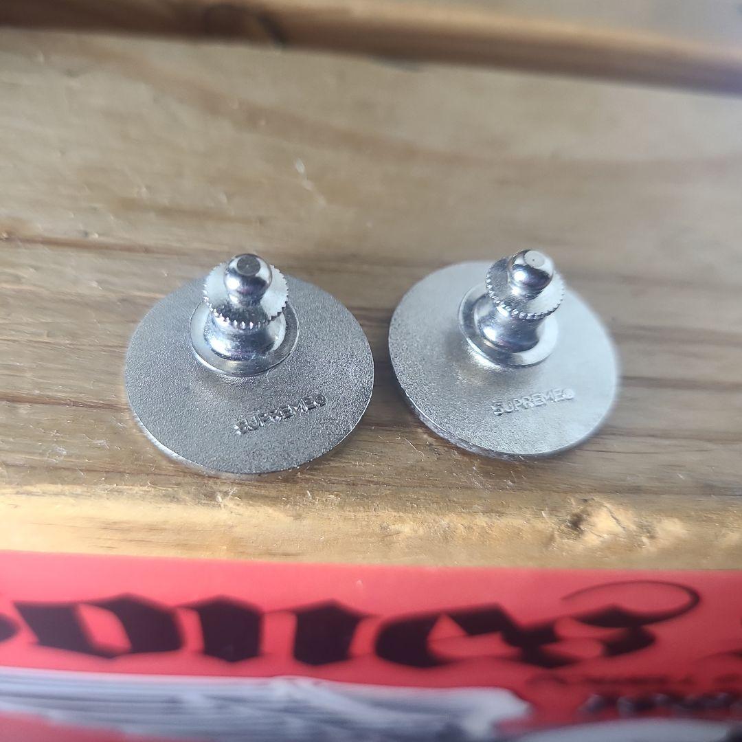 Supreme シュプリームチェッカーフラッグ ピンズ 初期 pin 完バッチ