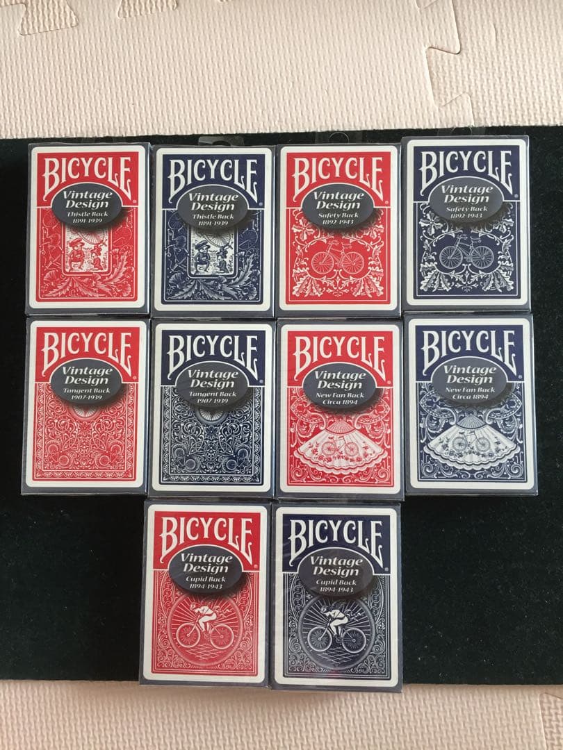 [絶版 新品未使用]復刻版バイスクル ビンテージバック赤青各1個