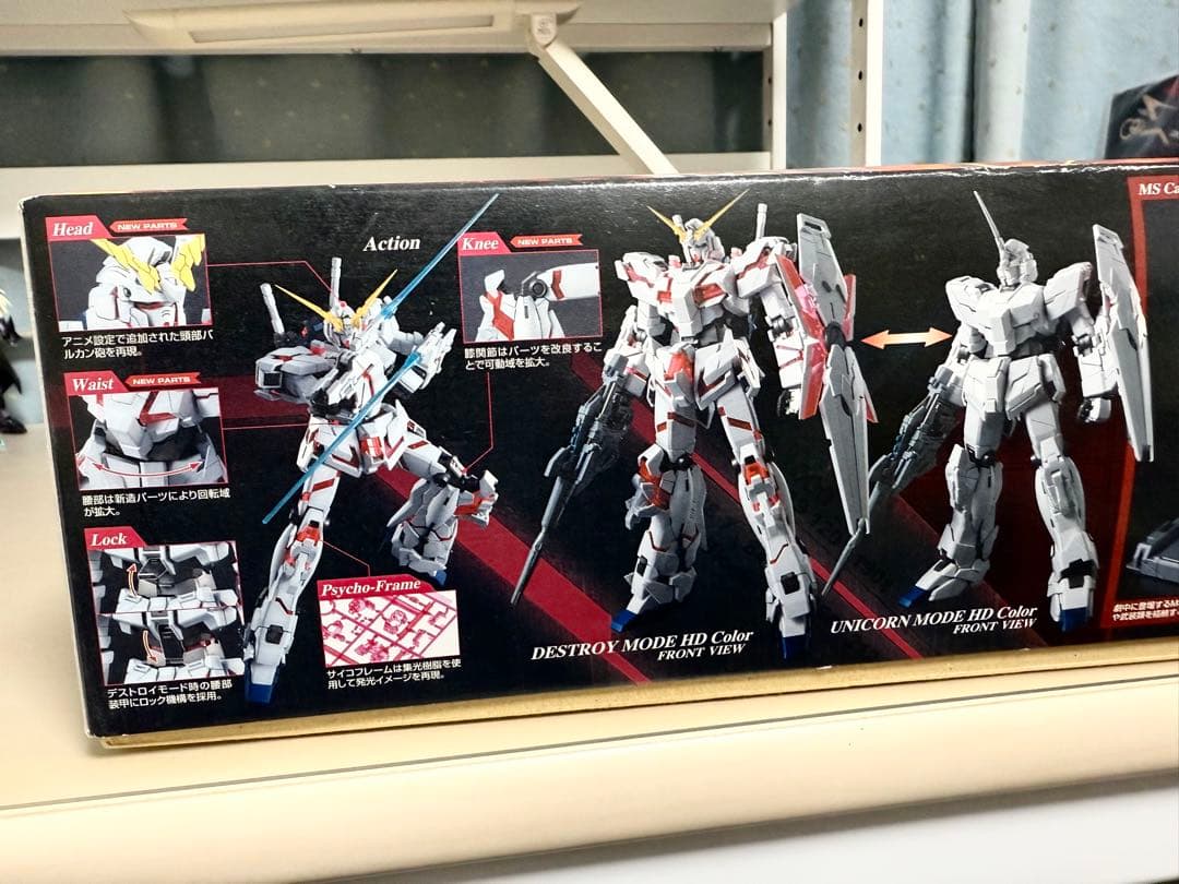 MGユニコーンガンダム HDカラー+MS CAGE +ビームガトリングガン2丁