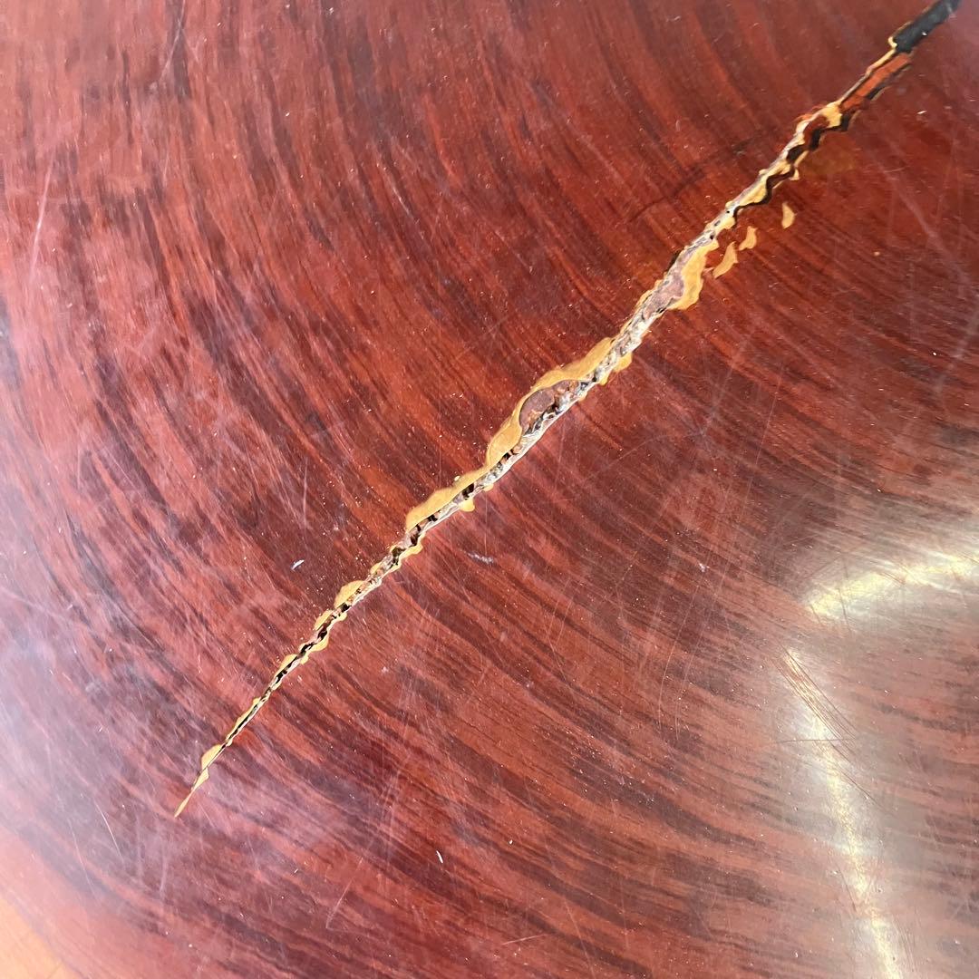 昭和レトロ 銘木 欅材 一枚板 大型座卓 円卓 センターテーブル サイドテーブル