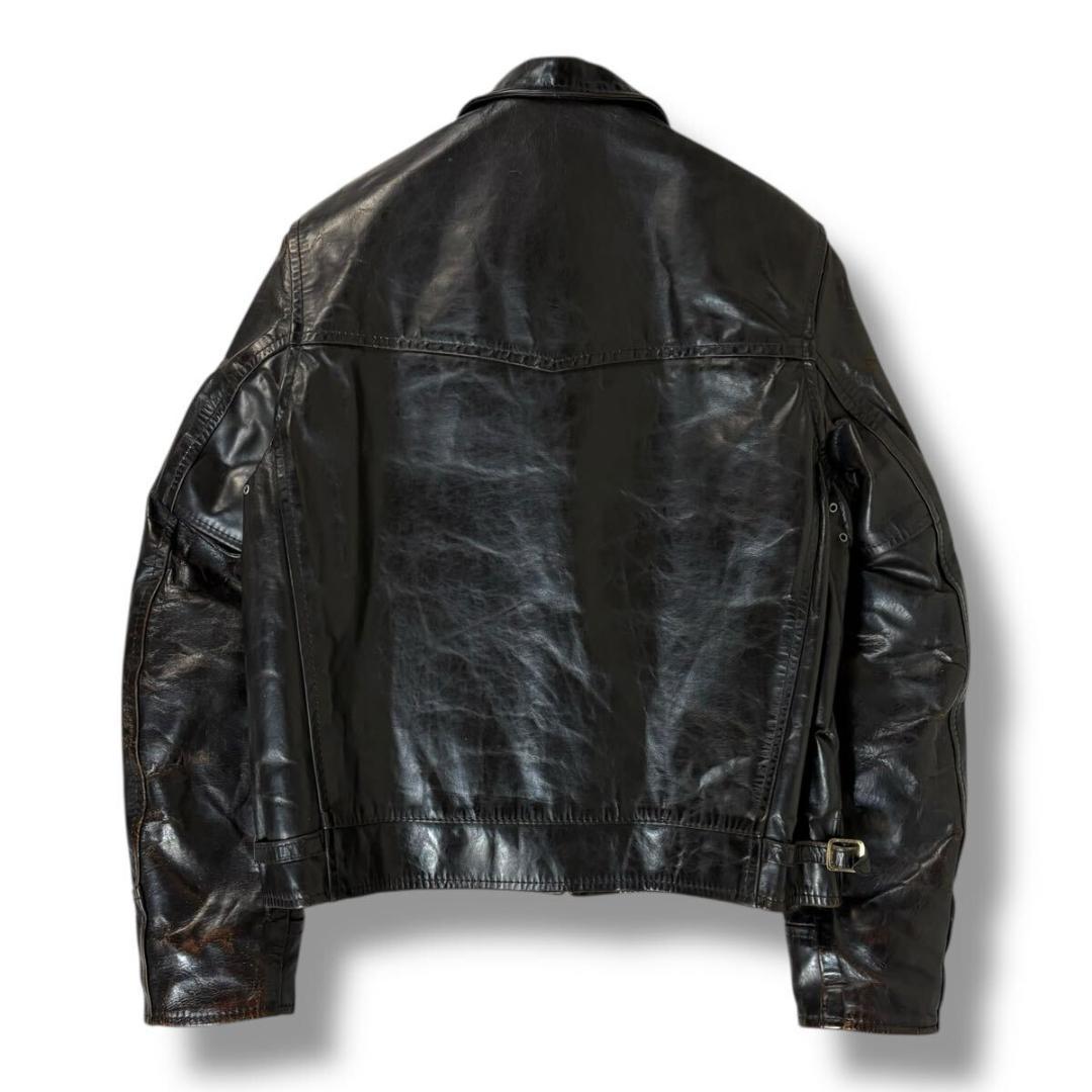 エアロレザー レザー ジャケット ハイウェイマン 茶芯 34 英国製