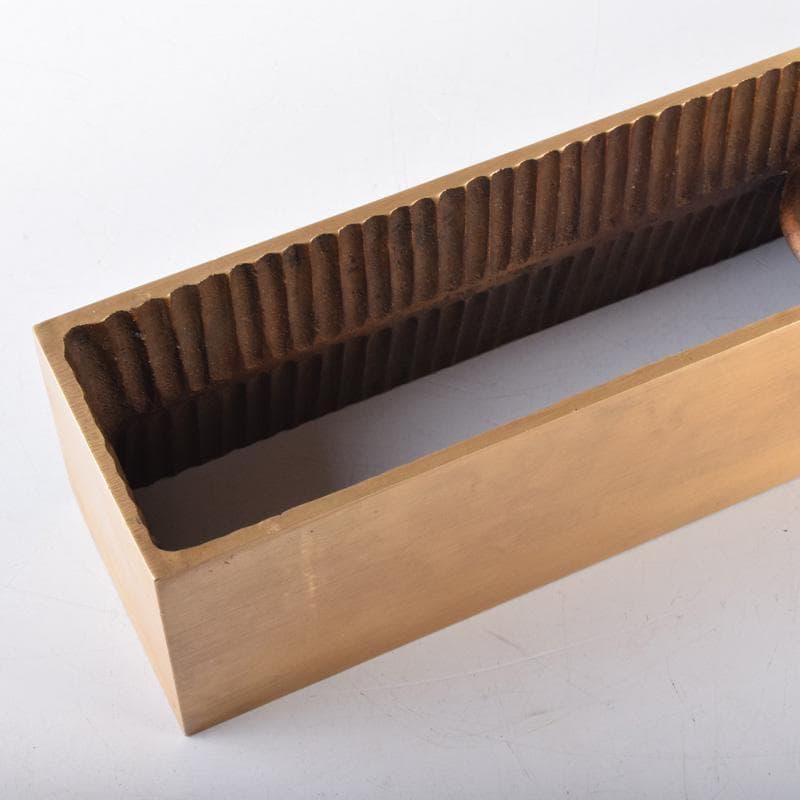 書道具　西村純一作　鋳銅　文鎮　銘「雫」　共箱　V　7339