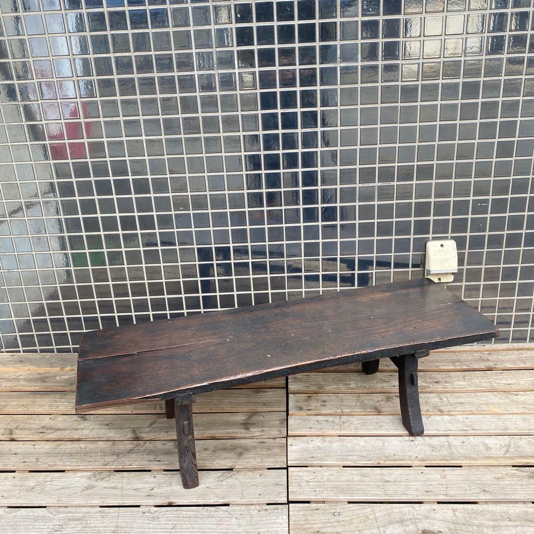 時代物 文机 ベンチ型 飾り棚 大正 骨董品 古道具 家具 インテリア