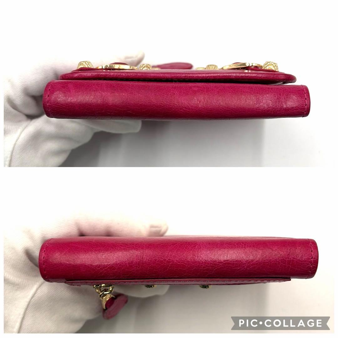 BALENCIAGA バレンシアガ シティ 三つ折り財布 コンパクト ピンク