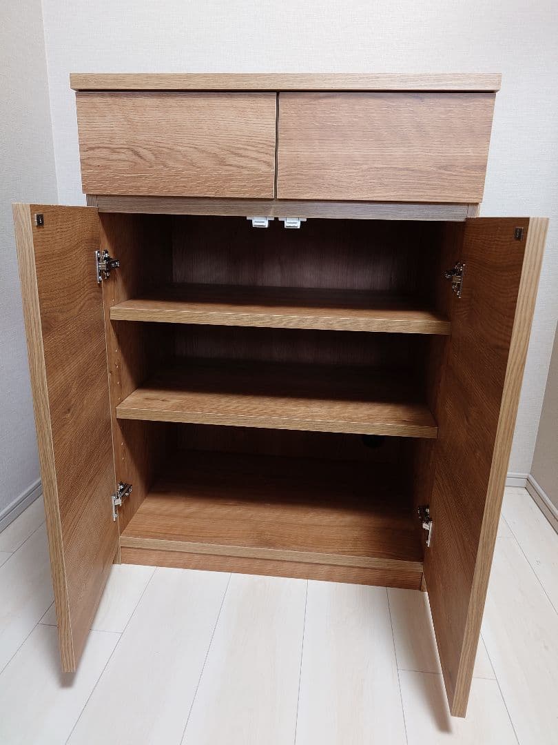 北欧スタイルリビング収納シリーズ 2枚扉タイプ 幅60cm キャビネット