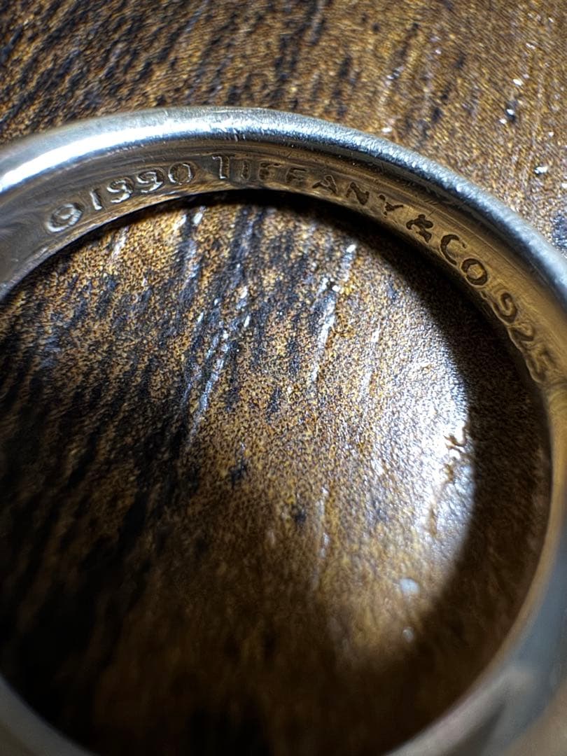 美品 ティファニー リング シグネチャー クロス シルバー 925 10号