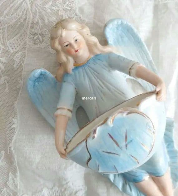 フランスアンティーク ベニチエ 天使の聖水盤