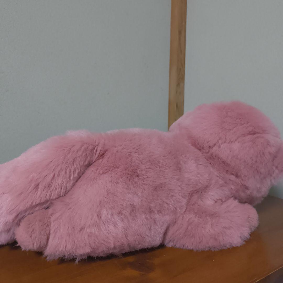 ぬいぐるみの三英 たぬき 昭和レトロ　あらいぐま　当時物　ピンク色　日本製