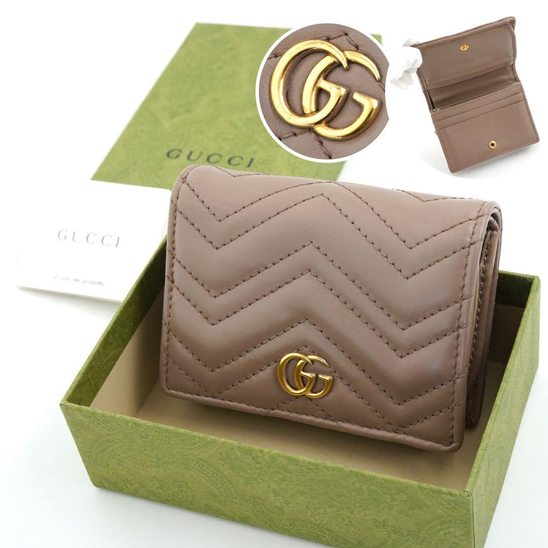 ✨未使用展示品・箱付き✨　GUCCI ミニ財布　マーモント　キルティング　GG