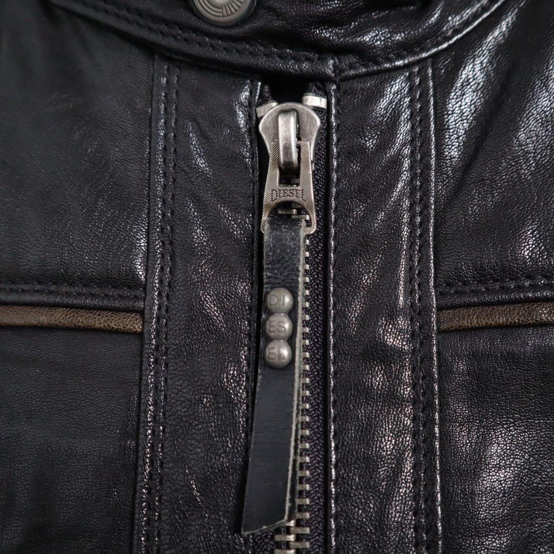 archive diesel ジップデザイン ライダース レザージャケット