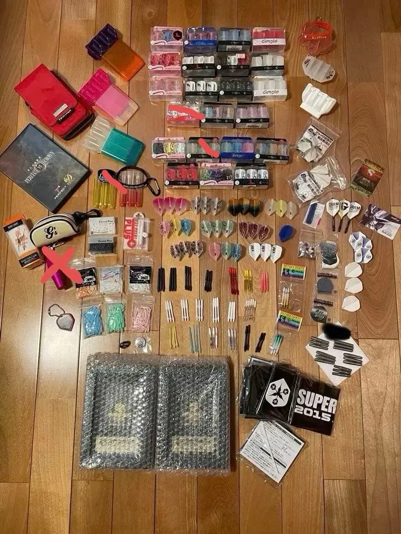 【ダーツセット】バレル、フライト、シャフト、チップ、ケース、カードなど