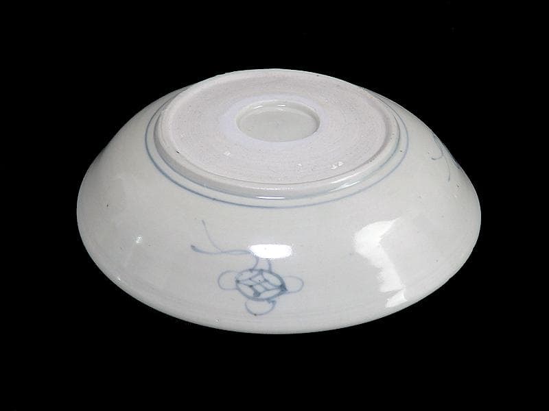 くらわんか　染付　瓢箪に葉紋様の図　５寸半皿　E523AS-CIg