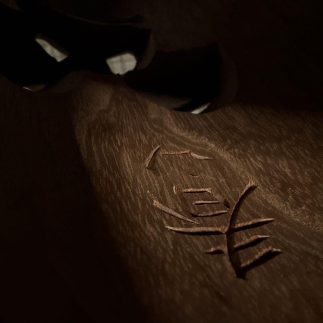 備中神楽面　上田春山作　壁掛け　能面　爺　婆　木彫　伝統工芸品　縁起物　翁