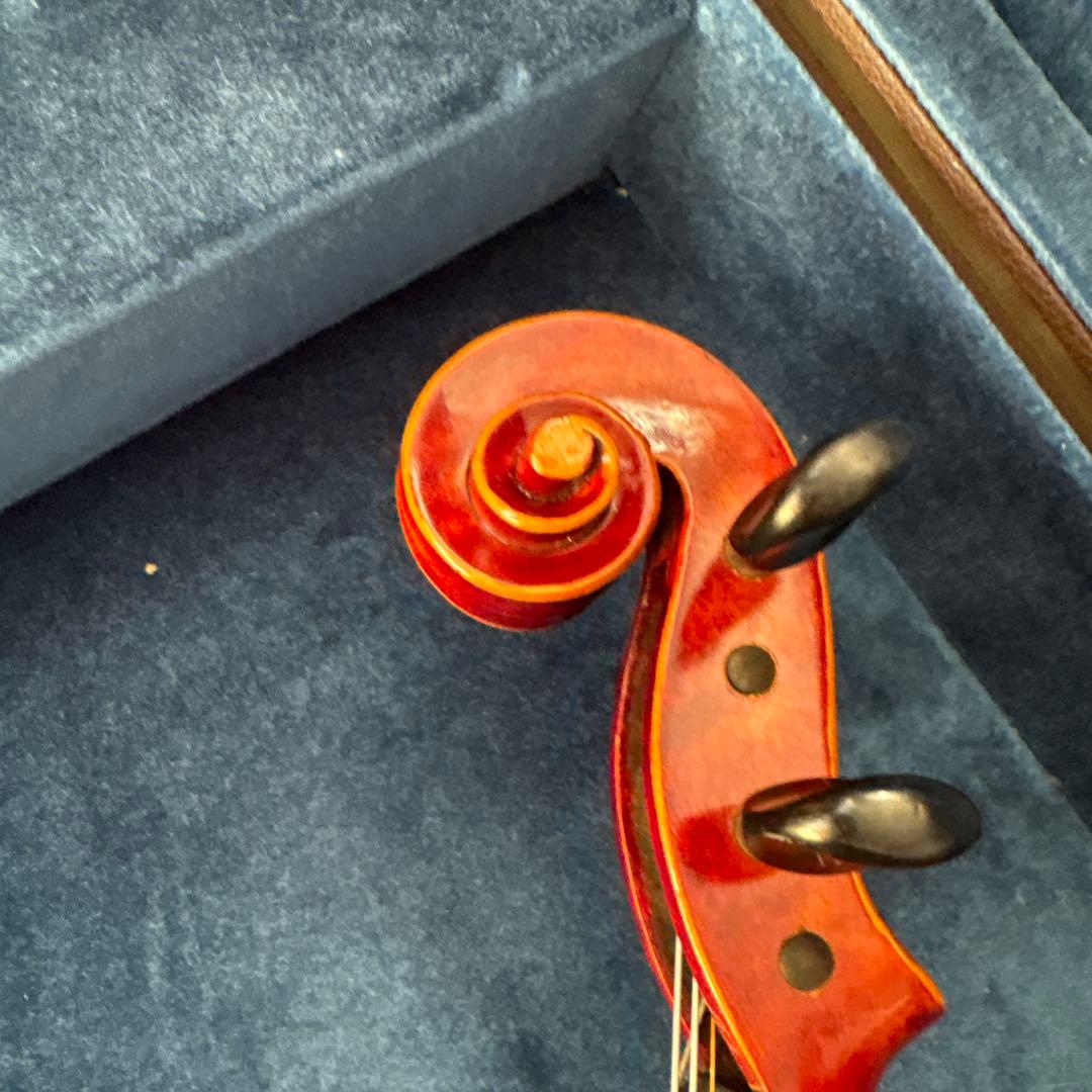 バイオリンケース お布団付き　青　バイオリン　弓