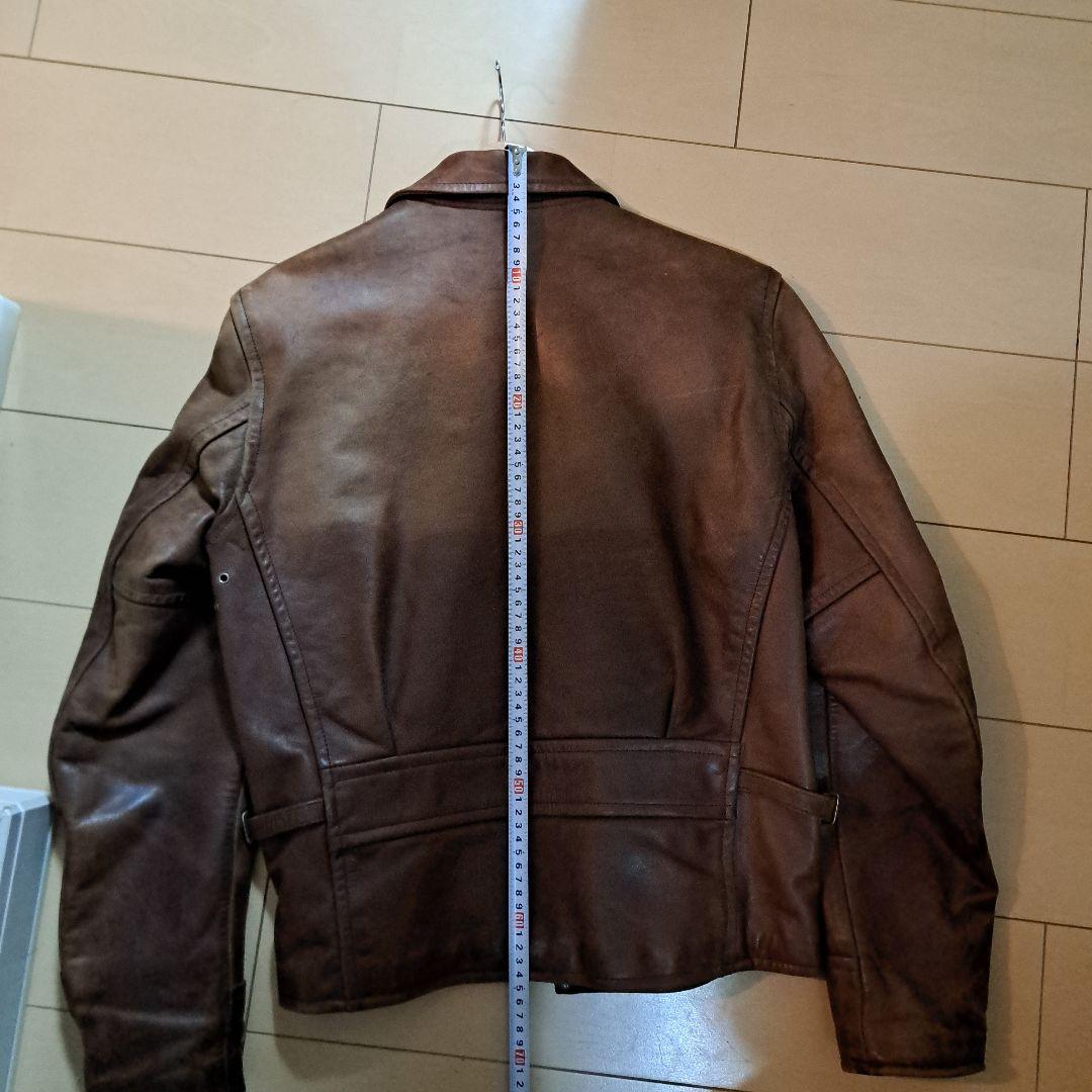 B-McCOY'S ブラウン シングルライダースジャケット 36