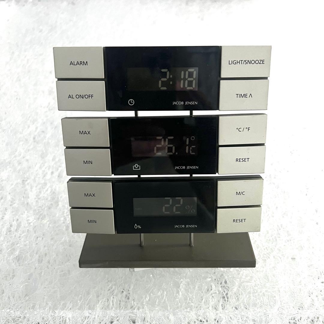 JACOB  ヤコブイェンセン 時計 温度計　湿度計 スタンド型