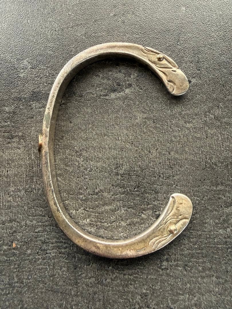 ⭐︎goro’s ゴローズ OLD 金メタル付き金目イーグルブレス 顔バングル⭐︎