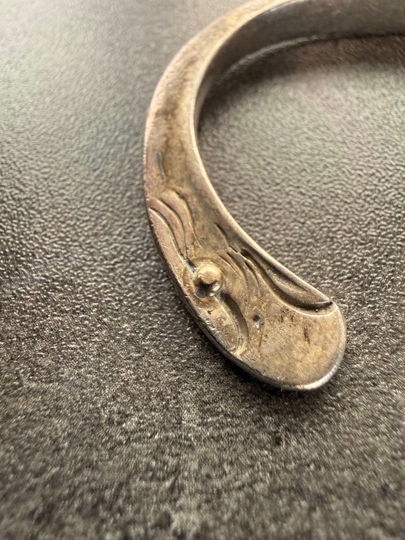 ⭐︎goro’s ゴローズ OLD 金メタル付き金目イーグルブレス 顔バングル⭐︎