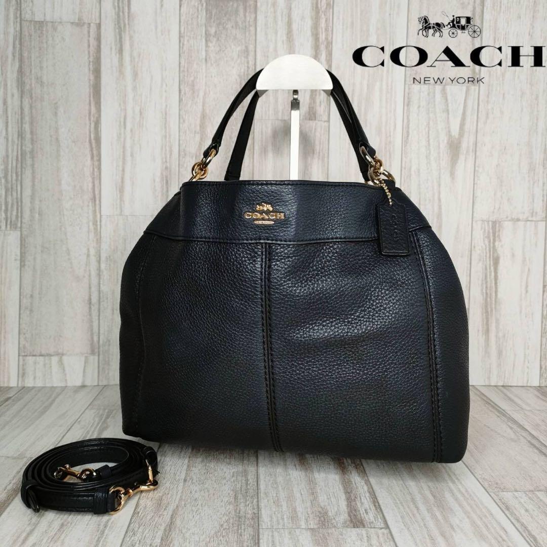 45 COACH コーチ　レザー　2WAY ハンドバッグ　ショルダーバッグ
