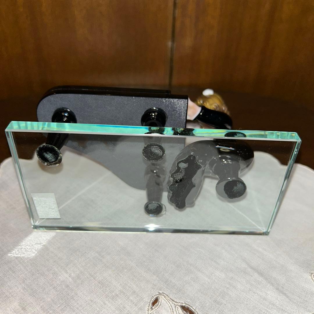 稀少　ビンテージＪ.Mares チェコ ボヘミアンガラス　ピアノ演奏者