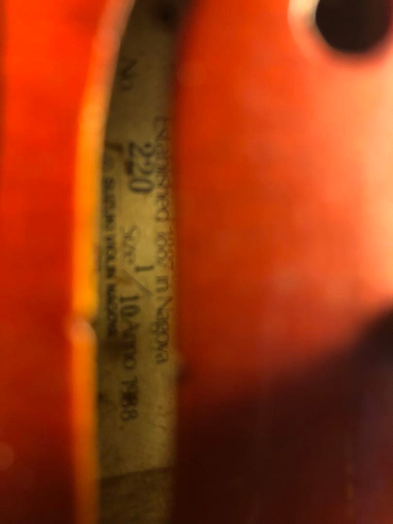 【駒&魂柱調整済】Suzuki分数バイオリンNo220 1/10 1988