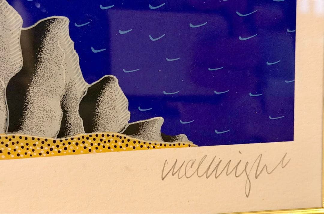 トーマス・マックナイト「Golf Course」 版画 直筆サイン額装 #180