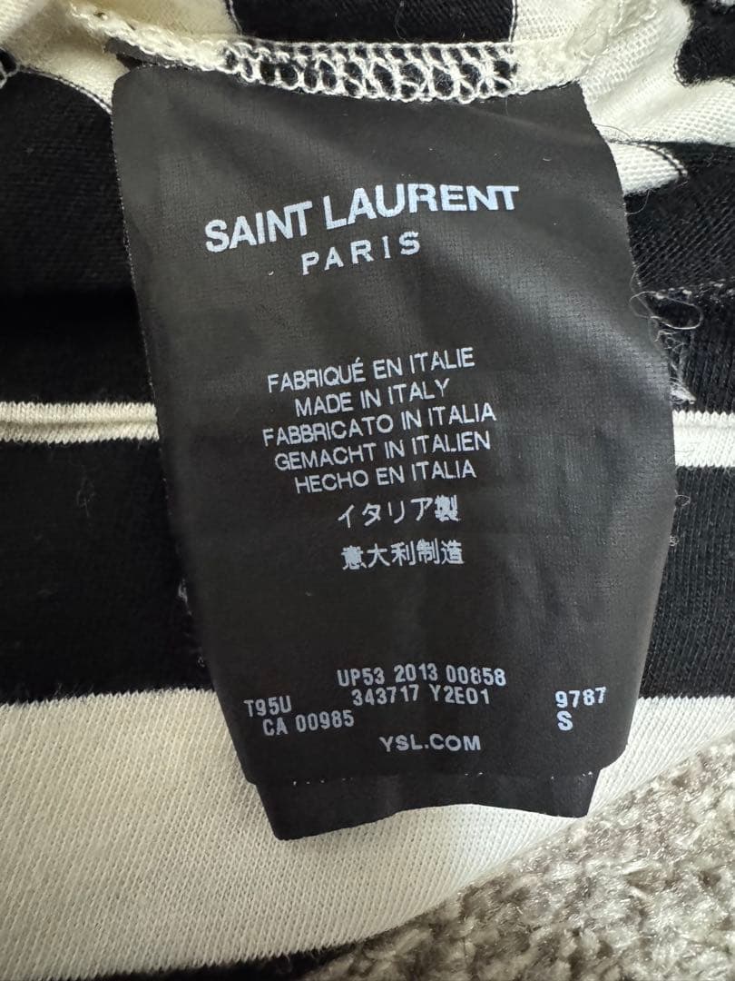 サンローラン　ボーダーシャツ　S