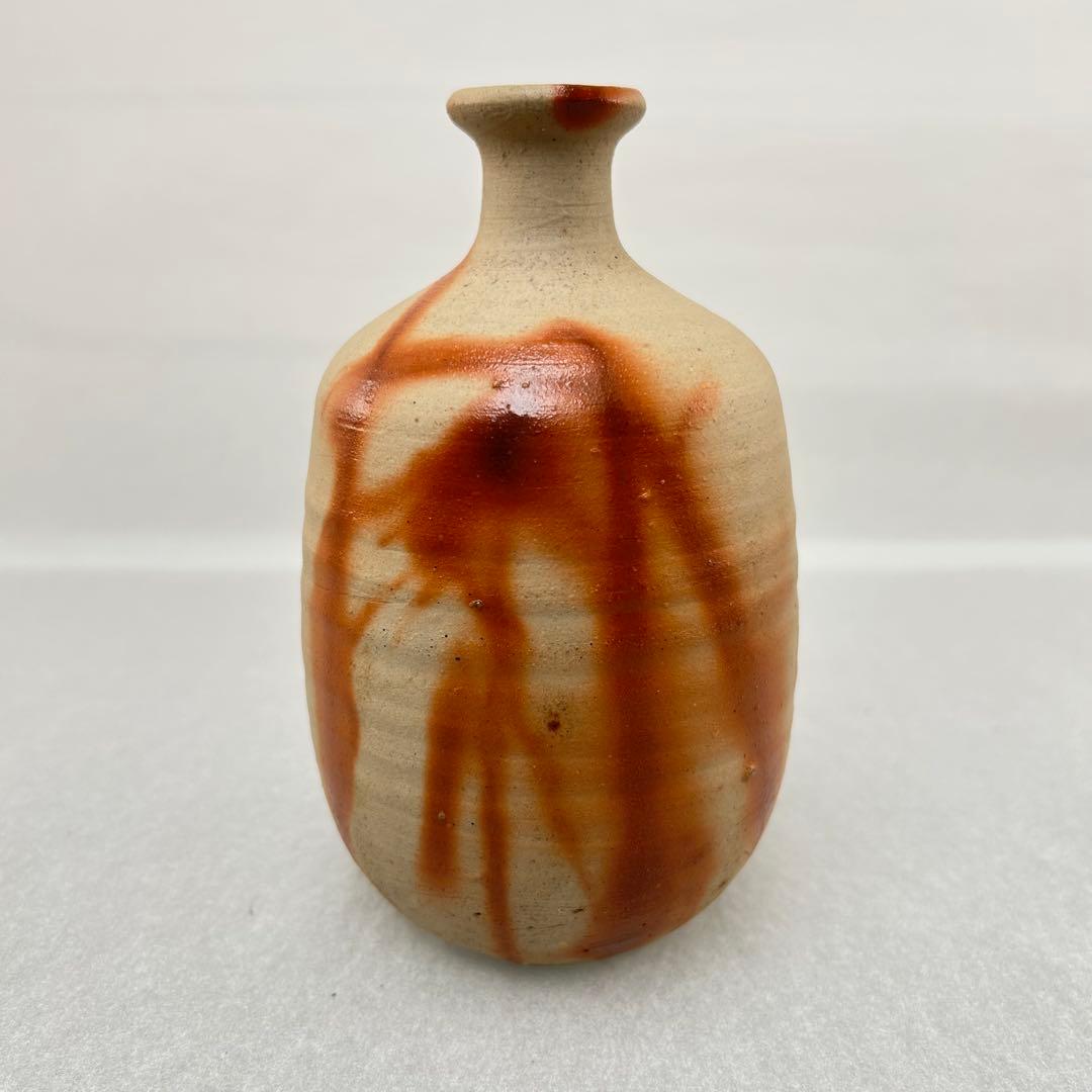 人間国宝・山本陶秀先生　備前焼緋襷徳利　四方桟共箱A