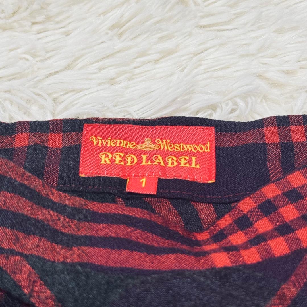 ヴィヴィアンウエストウッド アシメ変形 チェック柄 スカート オーブボタン