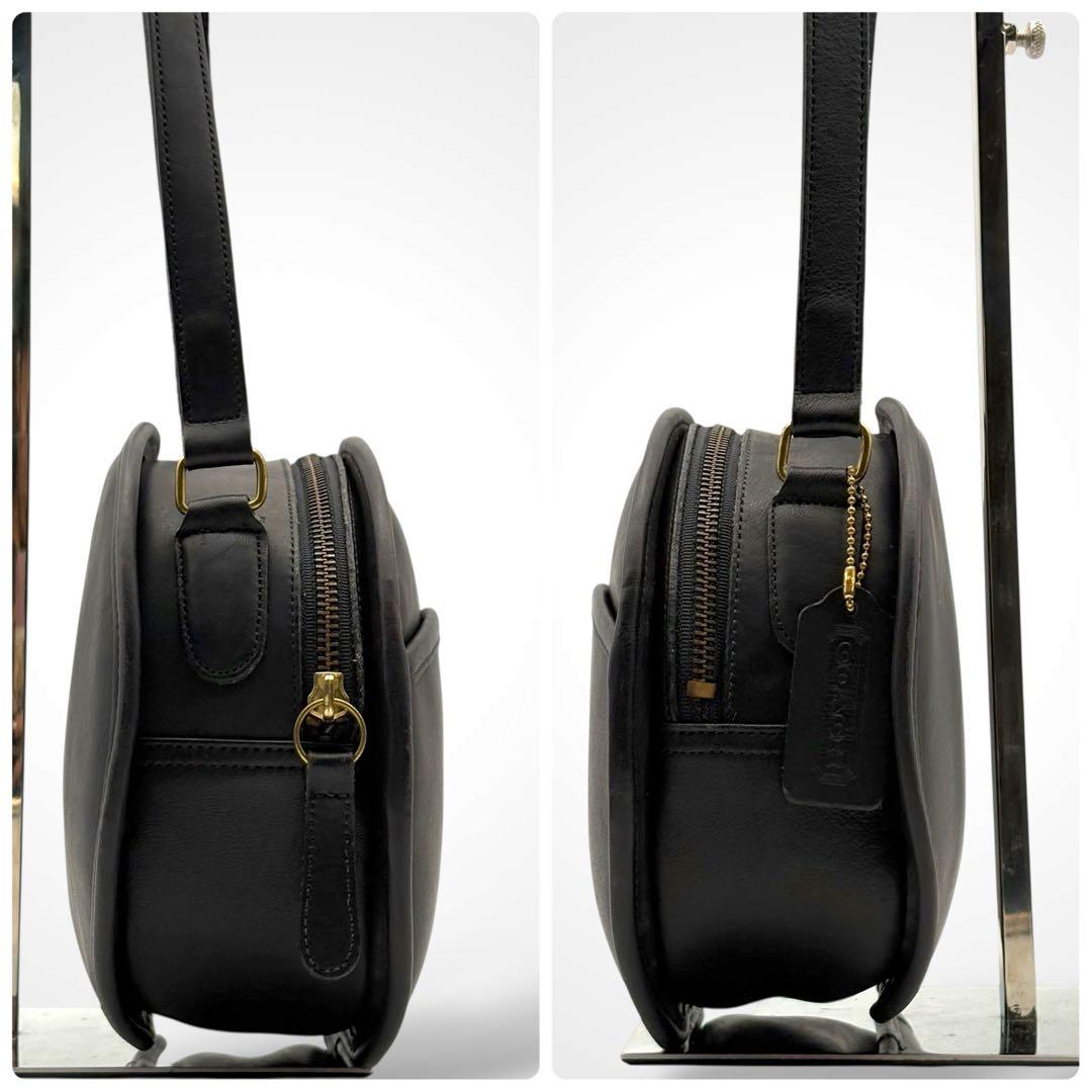 バッグ Vintage Coach Shoulder Bag Leather Black
