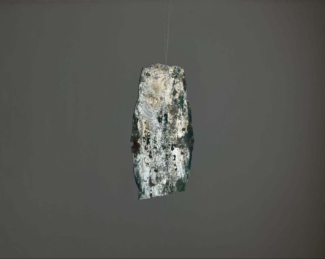 【平安〜院政期 銀張り線刻仏板11〜12世紀頃】骨董アンティーク美術芸術金工工芸