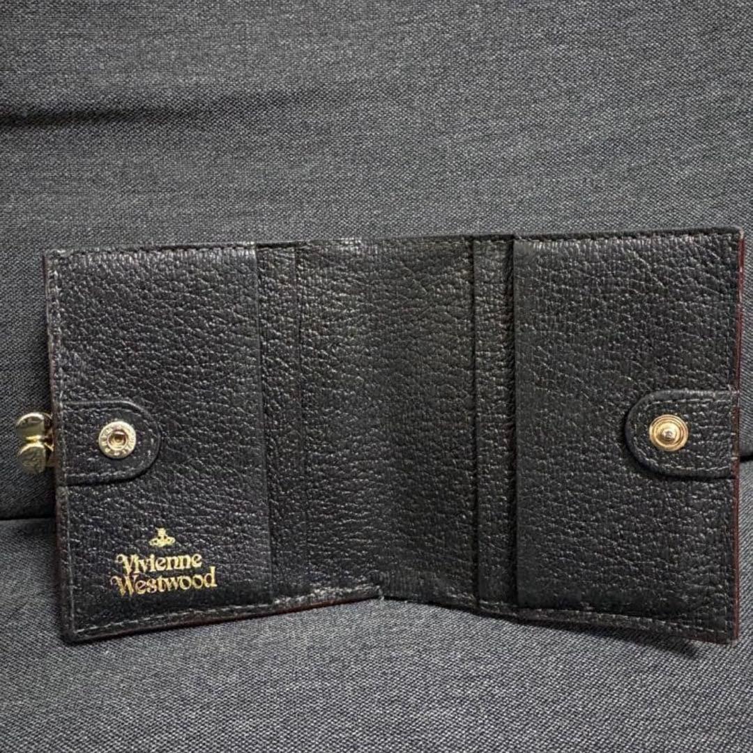 【人気】ヴィヴィアンウエストウッド　EXECUTIVE　がま口　折り財布　黒
