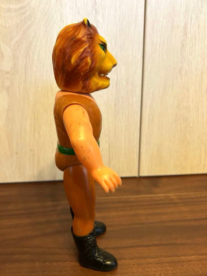 ザ・ライオンマン　ソフビ　タイガーマスク　当時物　中島製作所　昭和レトロ
