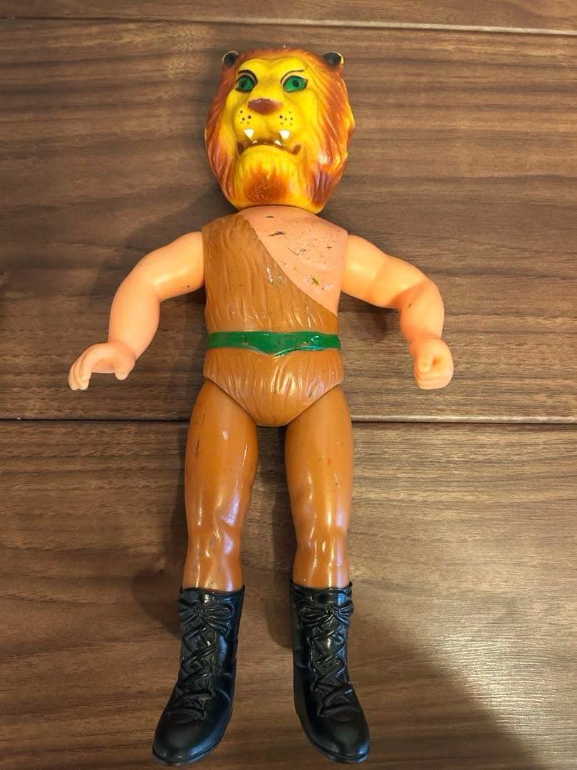 ザ・ライオンマン　ソフビ　タイガーマスク　当時物　中島製作所　昭和レトロ