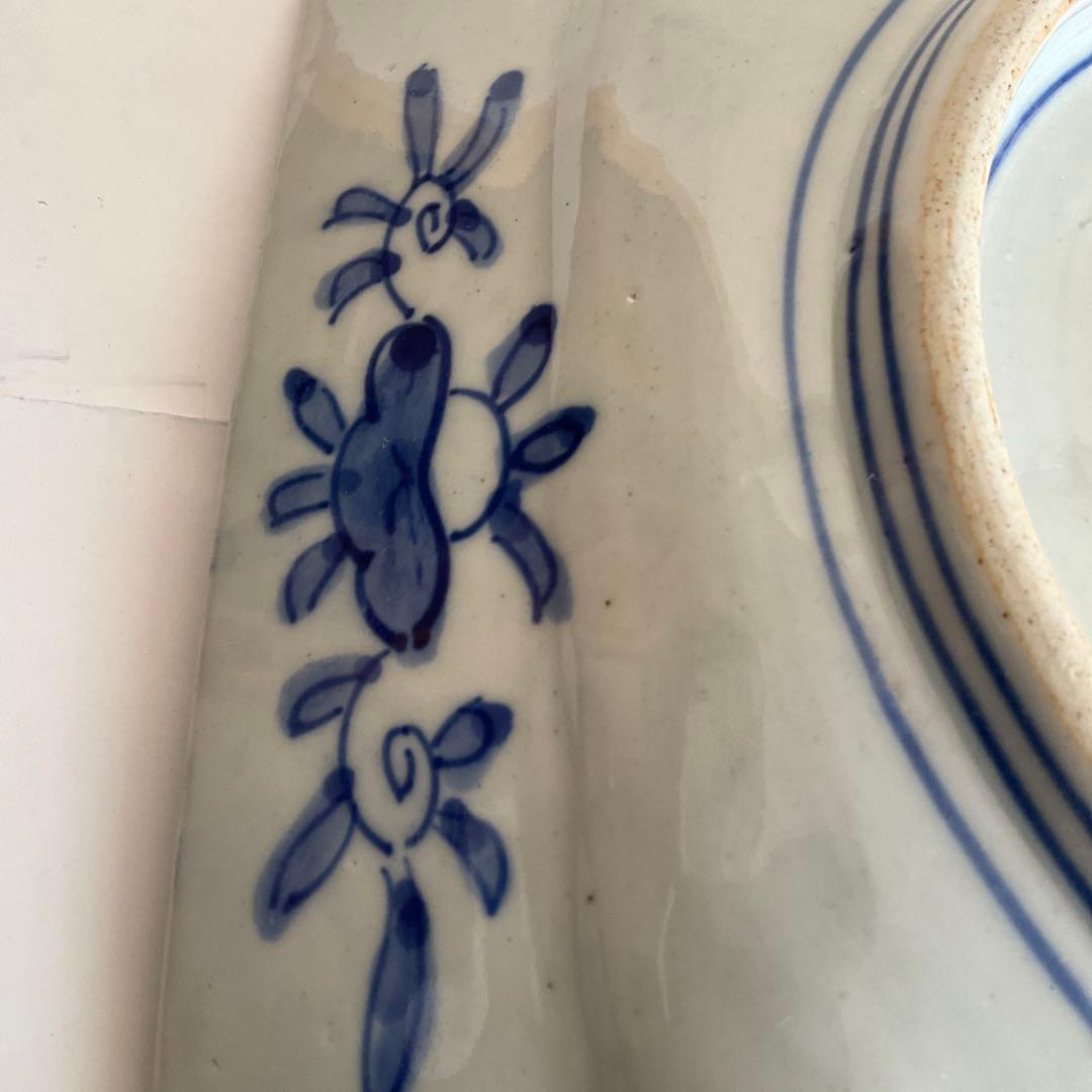 古伊万里　青磁染付山水文八角皿　江戸時代中期〜後期頃　名品