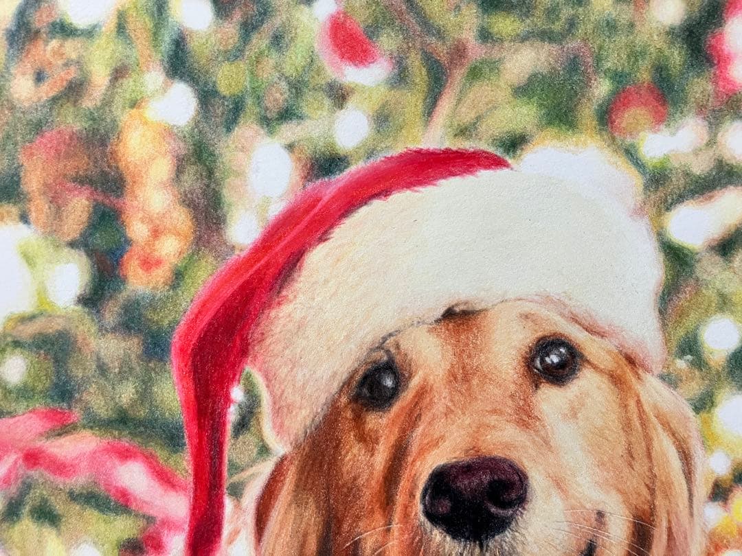 ワクワクリスマス 色鉛筆画