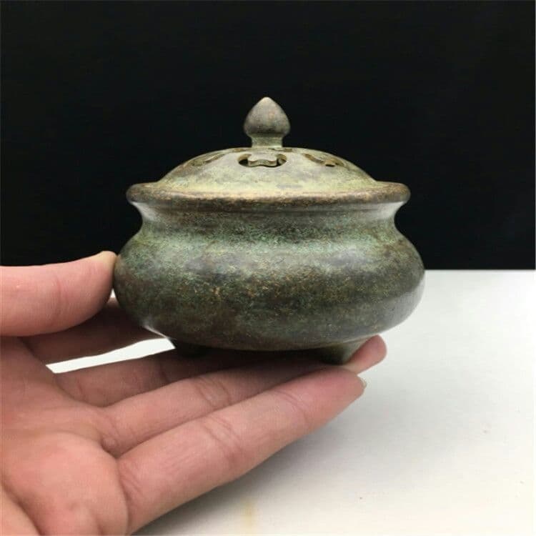 黄銅香炉古皮殻包パルプ古玩芸品古香炉