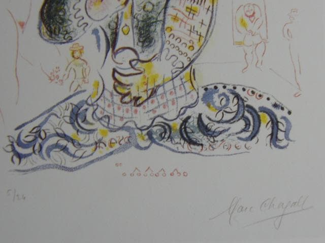 シャガール、『サーカス１』、希少な画集より、新品高級額・額装付