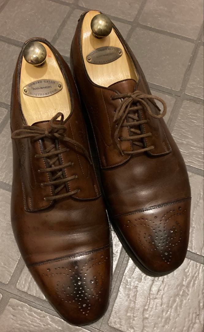 Edward Green ブラウン レザー 8 1/2E 名作606 36720