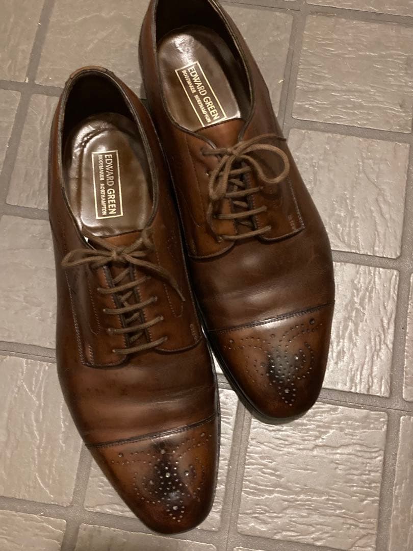 Edward Green ブラウン レザー 8 1/2E 名作606 36720
