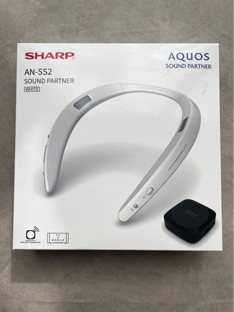 【美品】SHARP AN-SS2 サウンドパートナー ネックスピーカー 白