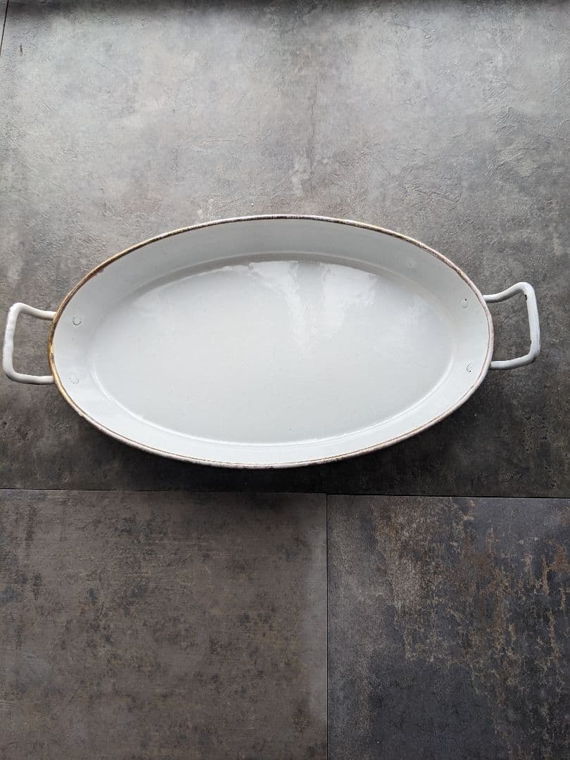 希小 JAPYフランスアンテーク　 ホーローパエリアパン　オーバル