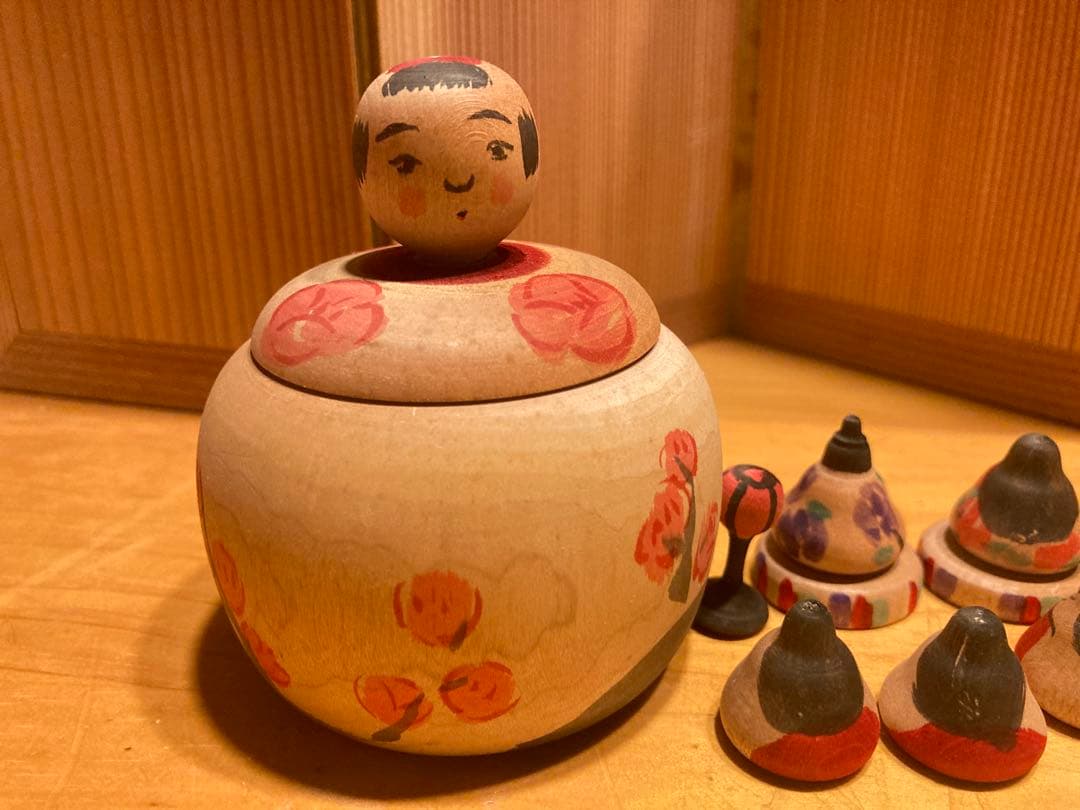 伝統こけし津軽系　今晃工人作　雛人形セット