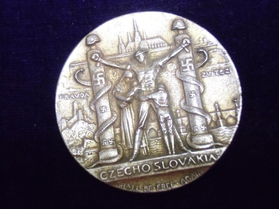 ★アメリカ＊１９３９年３月１５日ドイツ軍＊チェコ占領抗議メダル/ＣＯＰＹ/複製品