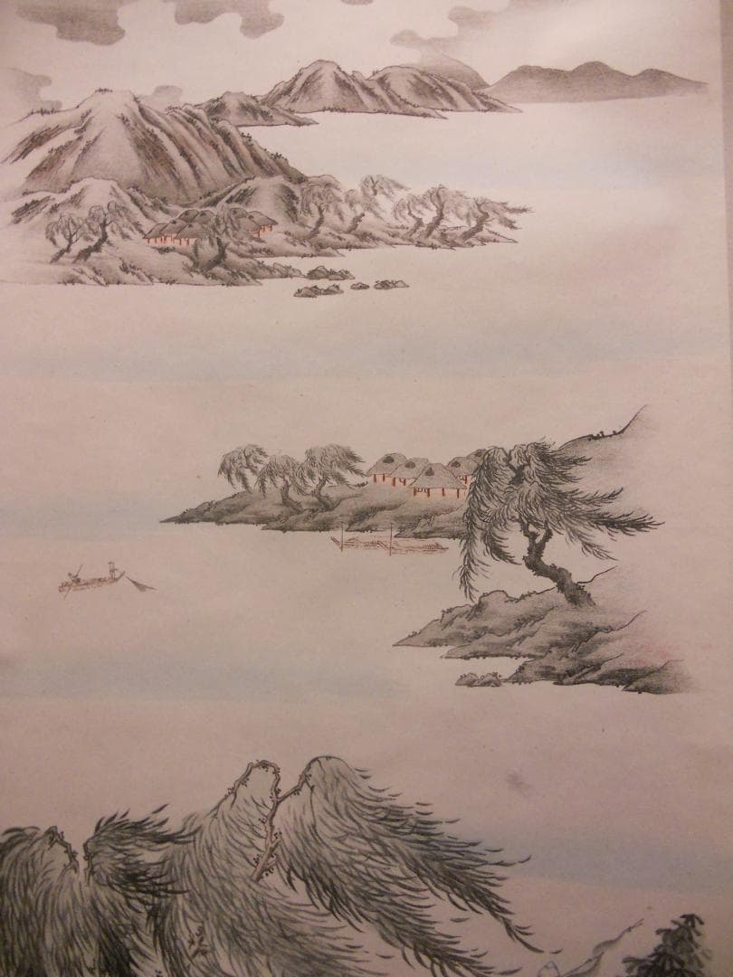 掛け軸 安江不空 釣人 紙本 希少 軸装 茶道具 掛軸 美品 です。