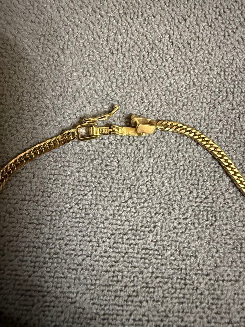 K18 6面　ダブル　喜平　アンクレット　23cm