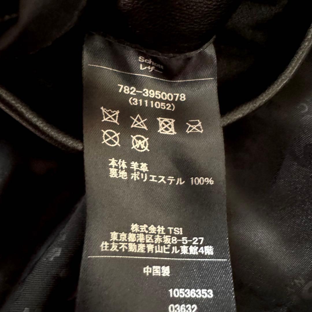 極美品/XL✨Schott ライダースジャケット シングル　羊革　黒